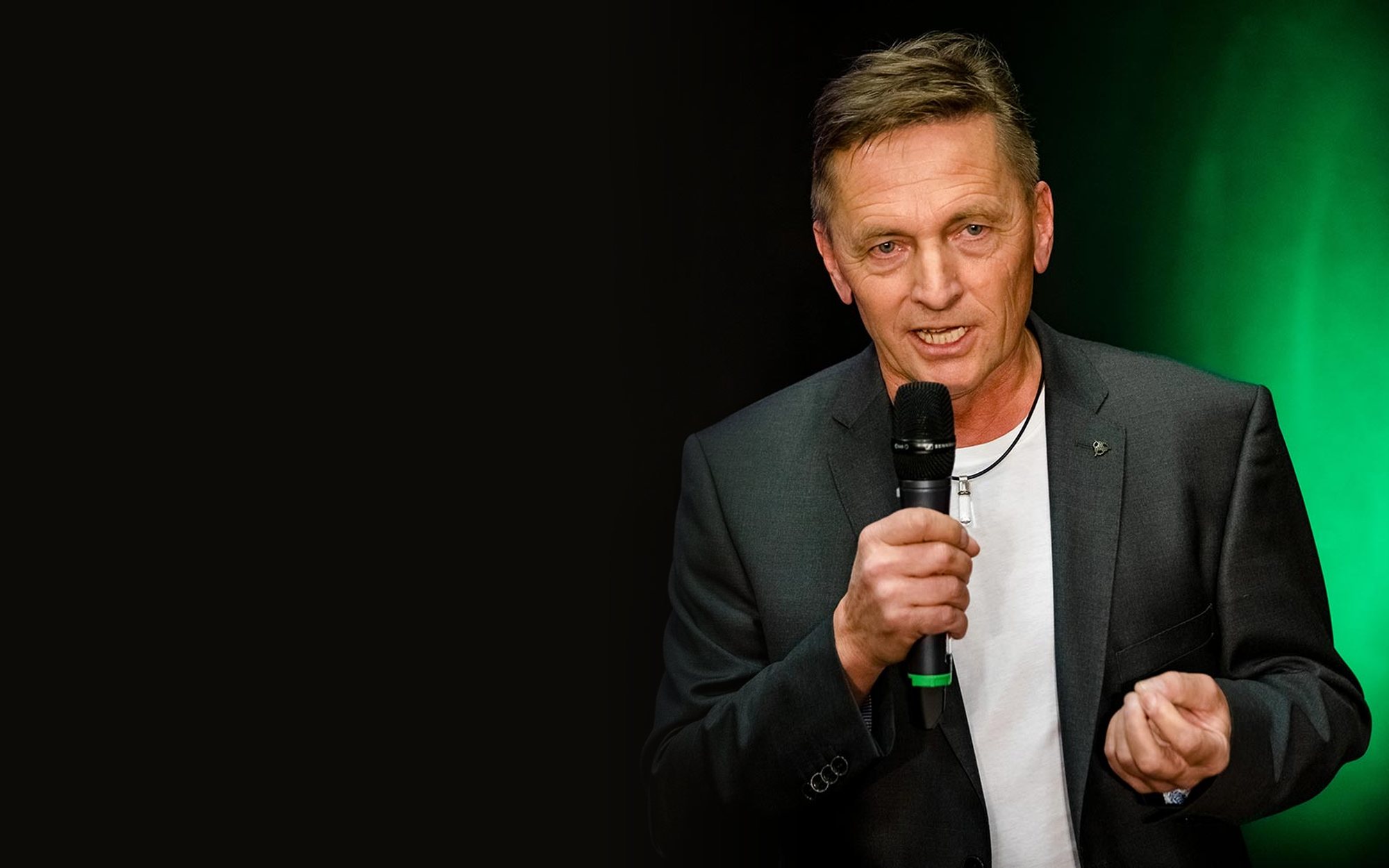 Franz Zimmermann bei einem Vortrag